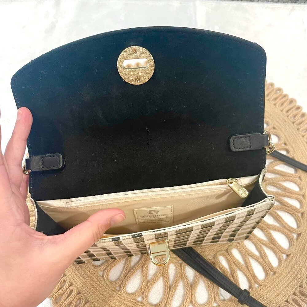 Spartina 449 Simone Phone City Market Crossbody Linen & Leather Bag - Picture 12 of 13